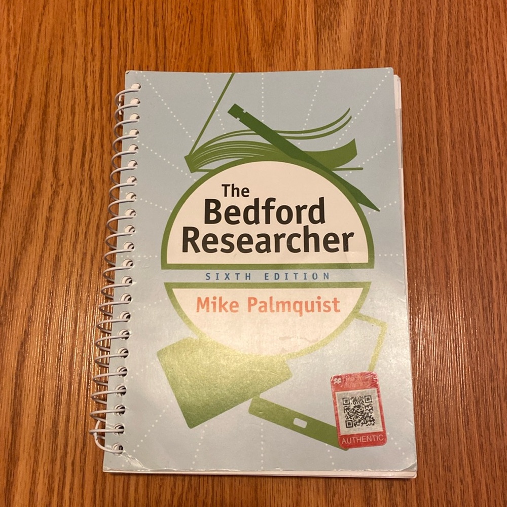 The Bedford Researcher 6th ed by Mike Palmquist EUC!